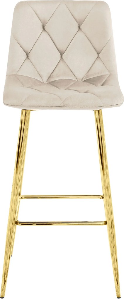 TRENDIE Zamatová barová stolička Bari béžová