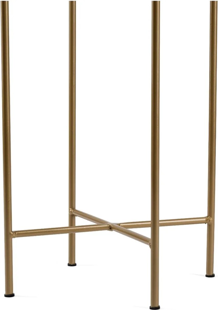 KOVOVÝ KVETINÁČ SO STOJANOM GOLDEN 95X21 CM ZLATÁ
