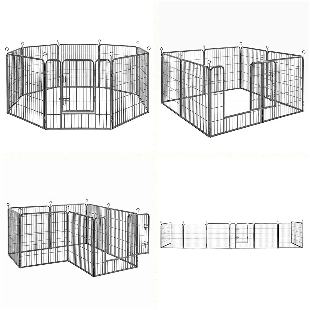 Ohrádka pre zvieratá Babybel 210 cm šedá