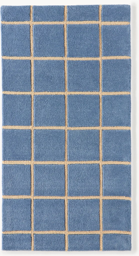 Ručne tuftovaný vlnený koberec's reliéfnou štruktúrou Kallie