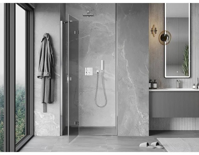 Mexen Mist-H, 1-krídlové sprchové dvere ľavé 105 cm, číre sklo, chrómový profil, 8A5-105-000-01-00-L