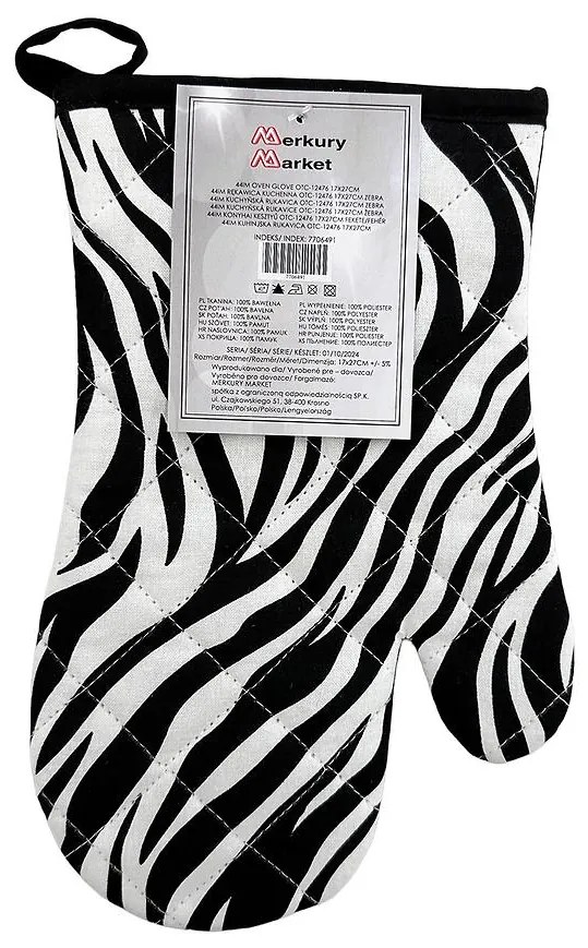 Kuchynská rukavica OTC-12476 17x27 cm zebra