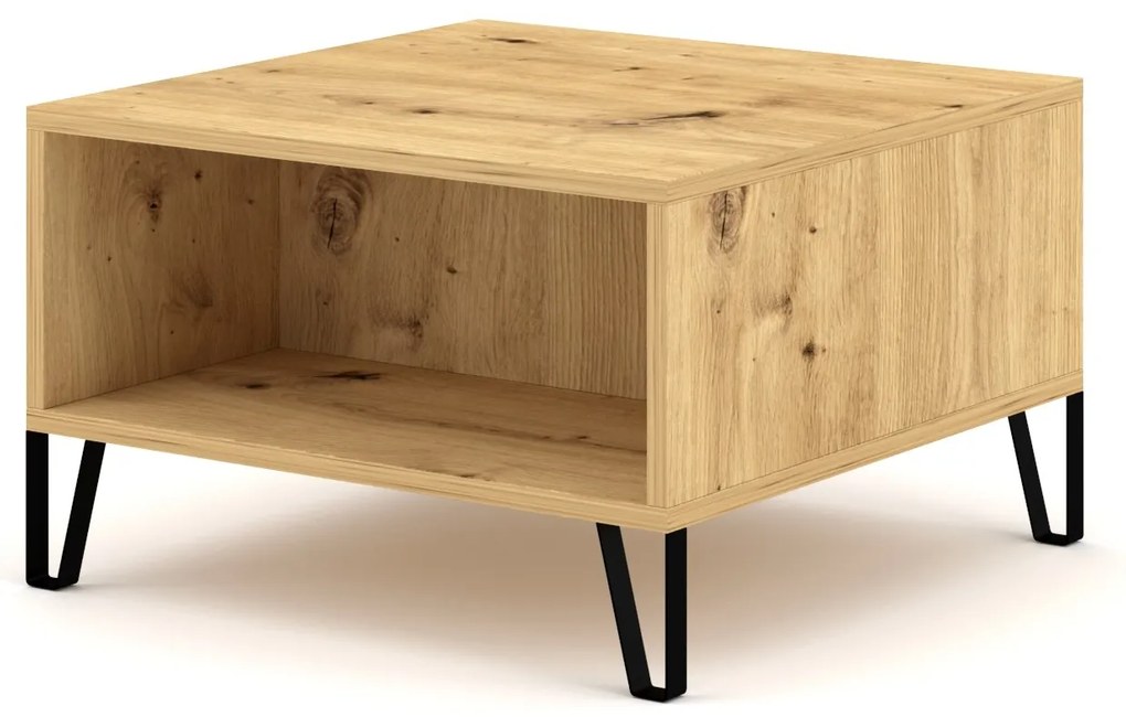 Konferenční stolek Bilbao 60 cm dub artisan/bílý