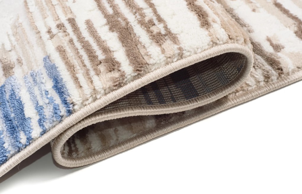 TA Koberec D698M BIELA/TMAVOMODRÁ ASTHANE Rozmer: 160x220 cm