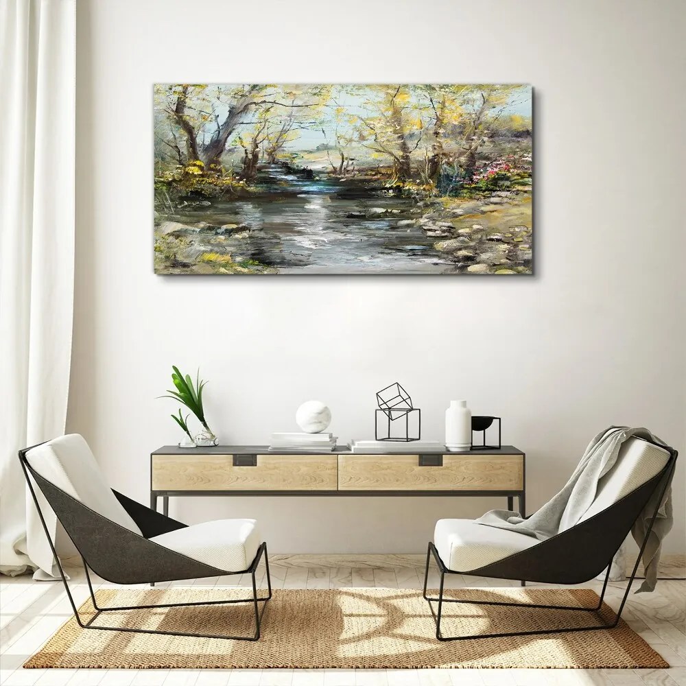 Obraz canvas Abstrakcie strom rieky