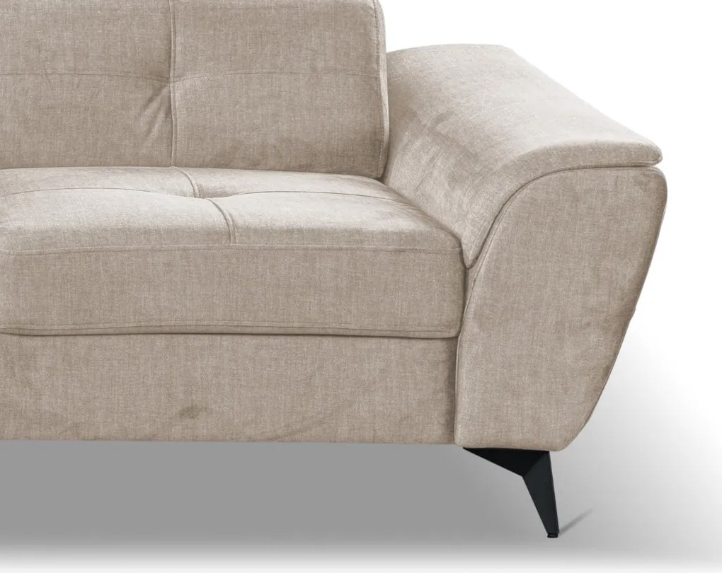 Rohová sedacia súprava Sergio, béžová látka, ľavý roh