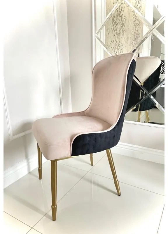 STOLIČKA DALIA BÉŽOVÁ + ČIERNA + ZLATÉ NOHY