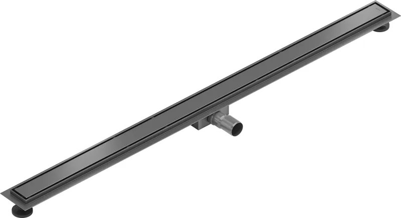 Mexen Flat, lineárny podlahový žľab 110 cm, grafitová matná, 1E10110