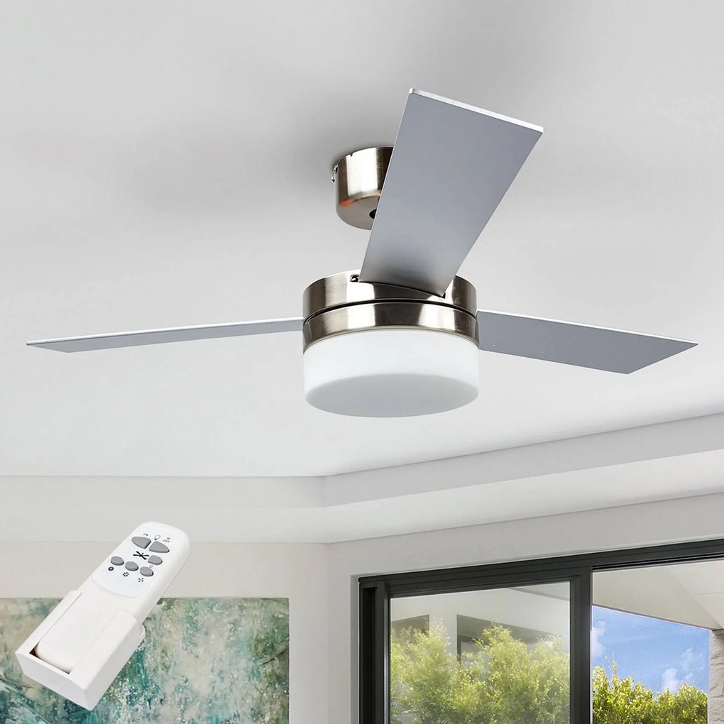 Troj-lopatkový stropný ventilátor Alvin so svetlom