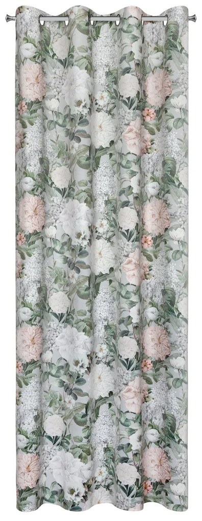 ZATEMŇOVACÍ ZÁVES NA KRÚŽKOCH IDA 140X250 CM KVETY