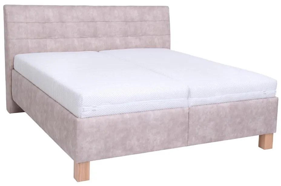 Čalouněná postel s úložným prostorem bez matrace VIOLET 180x200 cm béžová PO0022
