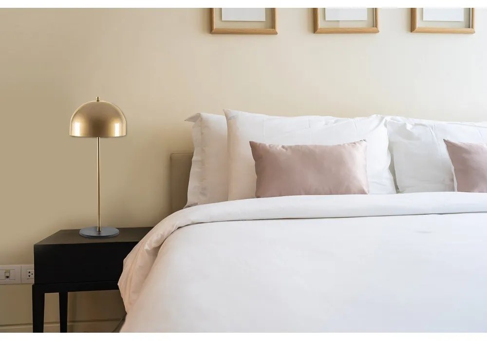 Stolová lampa v zlatej farbe s kovovým tienidlom (výška 58 cm) Can – Opviq lights