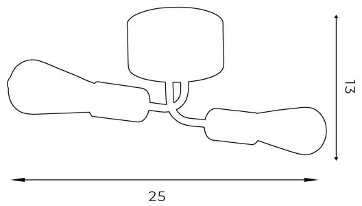 Prisadený luster BRENDA 2xE27/60W/230V čierna
