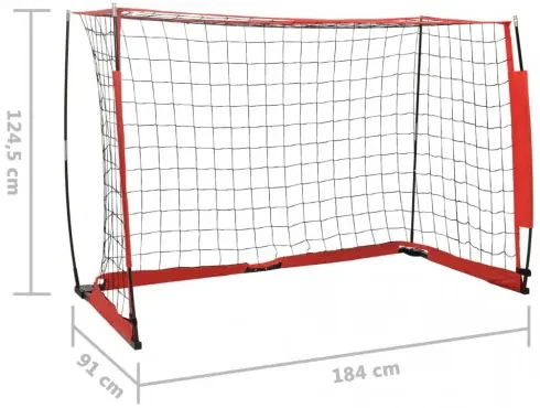 vidaXL Futbalová bránka 184x91x124,5 cm oceľová-