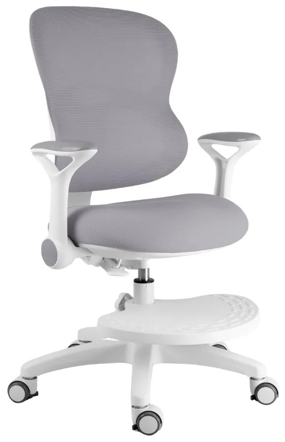 Detská rastúca stolička Neoseat JUNI 006 — látka, sivá