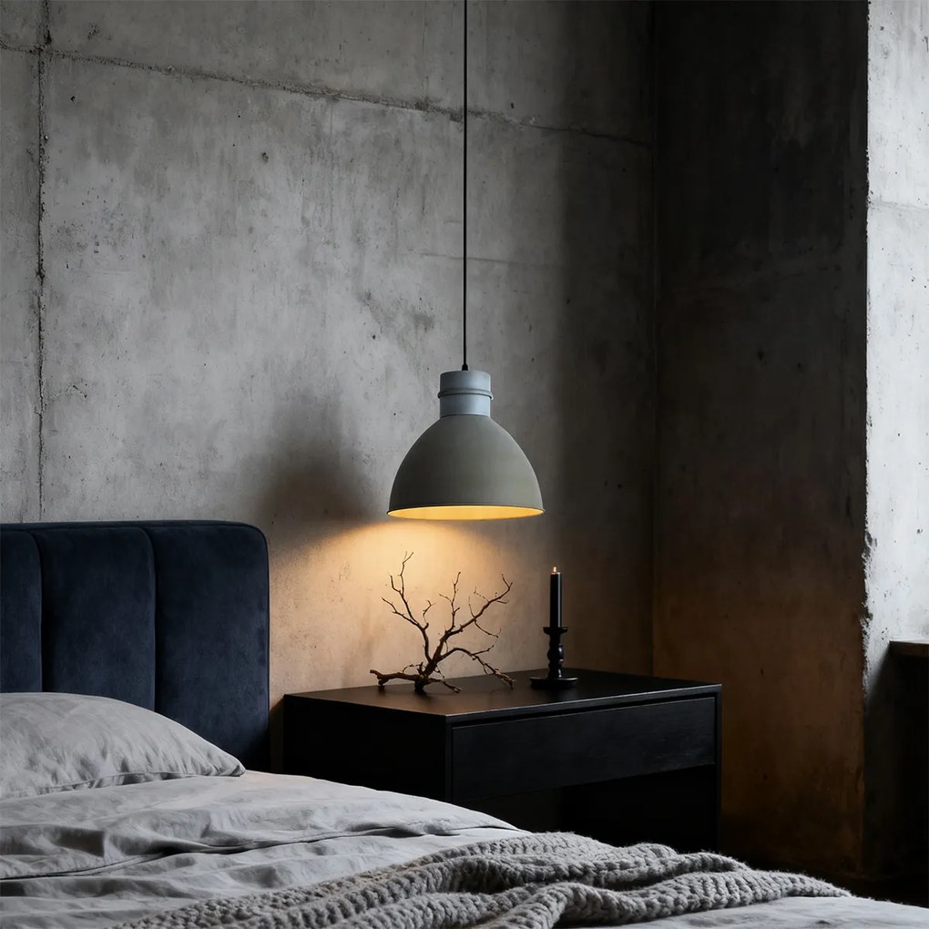 Vidiecka závesná lampa sivá - Dory