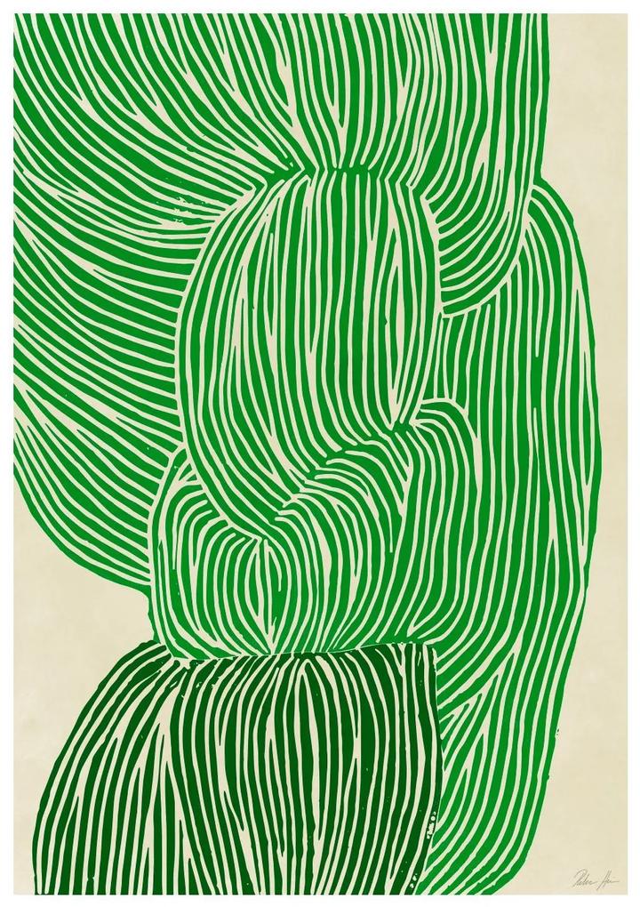 THE POSTER CLUB Autorský plagát Green Ocean by Rebecca Hein 50 x 70 cm