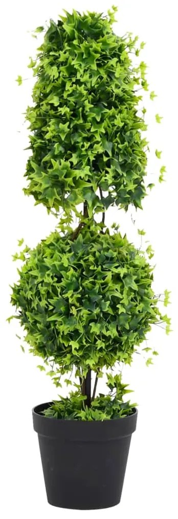 vidaXL Umelý krušpán s kvetináčom zelený 100 cm