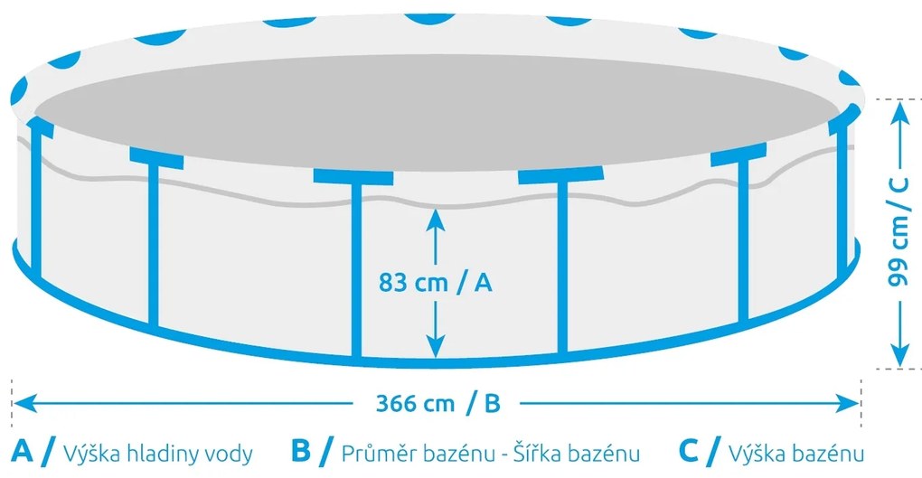 Marimex | Bazén Marimex Florida 3,66x0,99 m so zabudovaným skimmerom - motív TEAK | 10340285