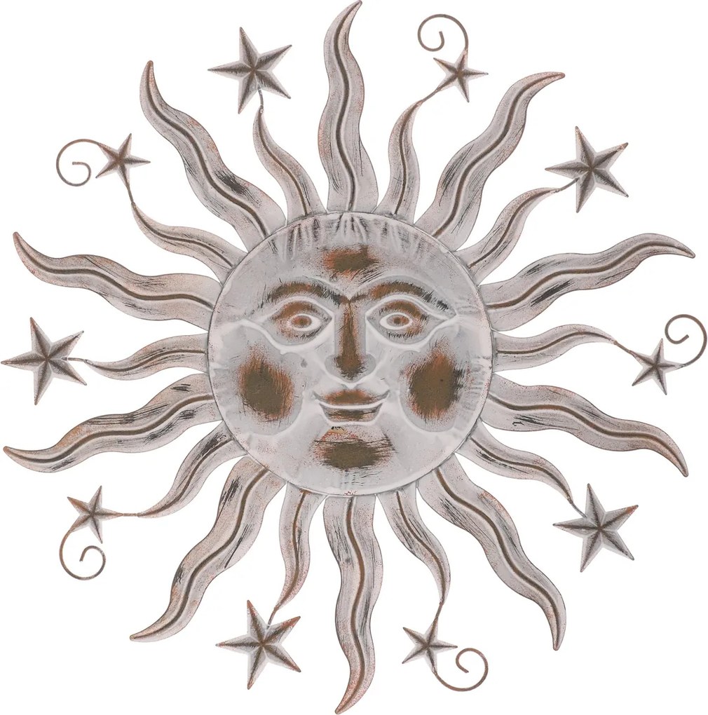 Kovová dekorácia slnko 50 cm