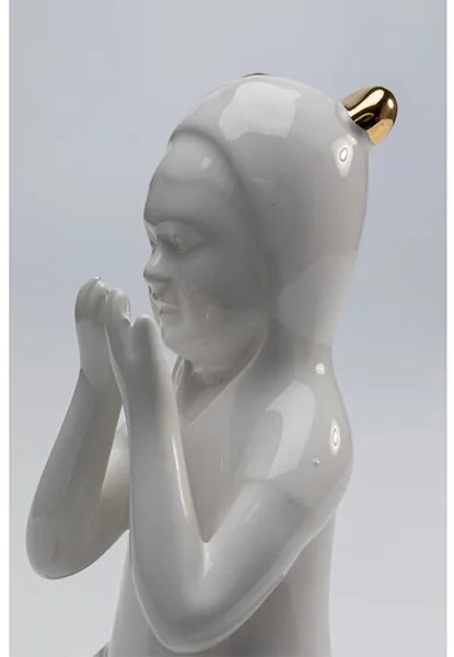 Praying Girl dekorácia čierno-biela 20 cm