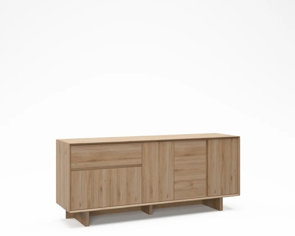 Komoda v dekore duba v prírodnej farbe 180x76x45 cm Carpi – Marckeric