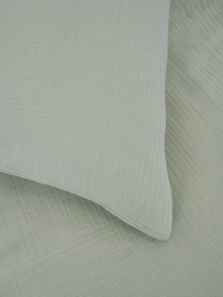 Francúzske mušelínové obliečky – Alexia šedozelená