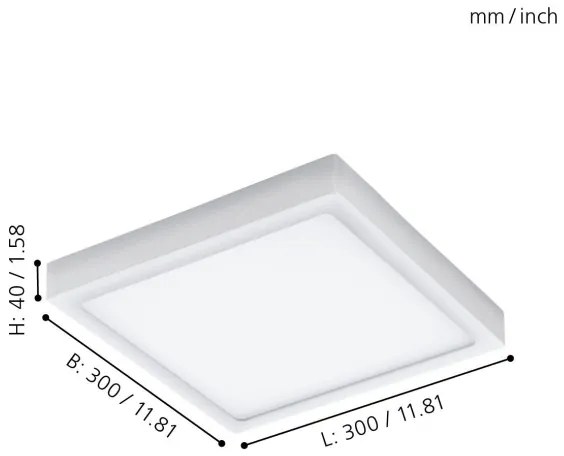 Eglo 96494 - LED vonkajšie stropné svietidlo ARGOLIS LED/22W IP44