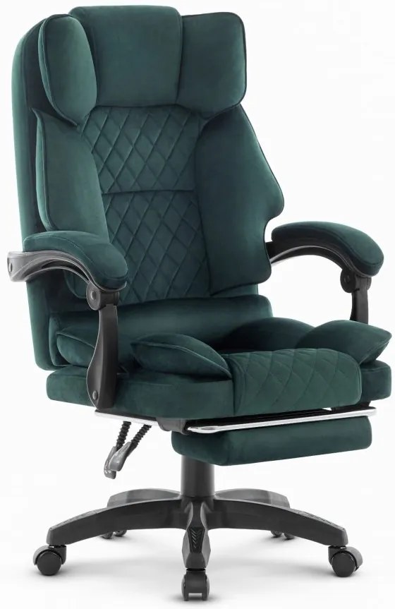 Ergonomická kancelárska stolička HC-1031 s podnožkou - zelená