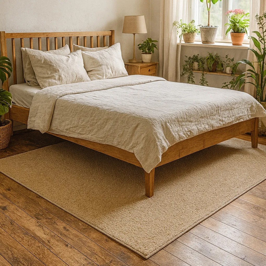 Kusový koberec Velur Ultra béžový, 160x200, béžová, obývacia izba, AladinWorld Expres