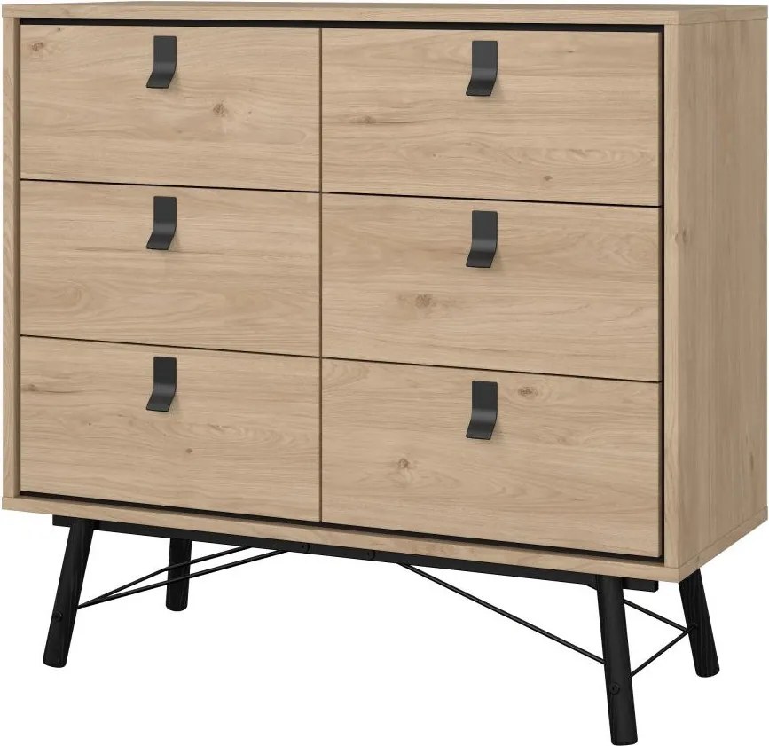 Komoda Rainy 102 cm so zásuvkami orechovec Jacson