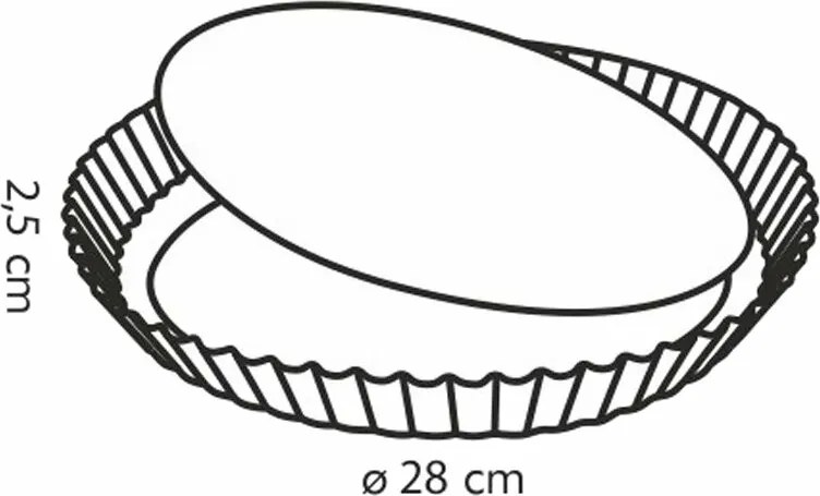 Tescoma DELÍCIA forma s vlnitým okrajom a odnímateľným dnom 28 cm