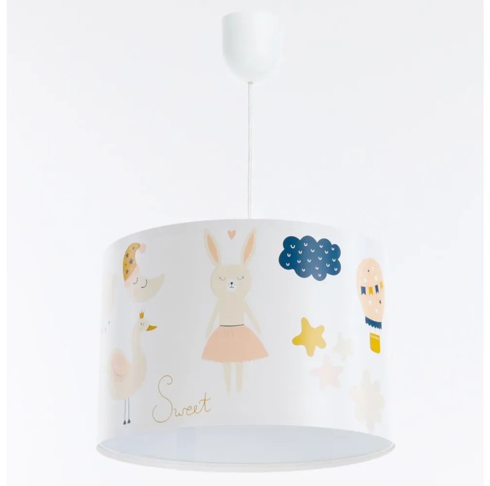 Detský luster na lanku SWEET DREAMS 1xE27/60W/230V pr. 30 cm