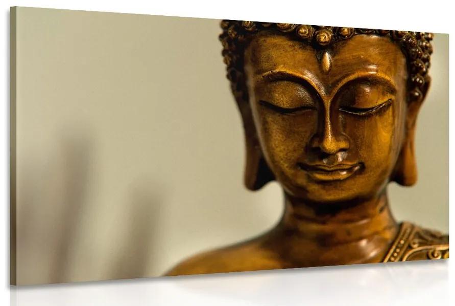 Obraz bronzová hlava Budhu