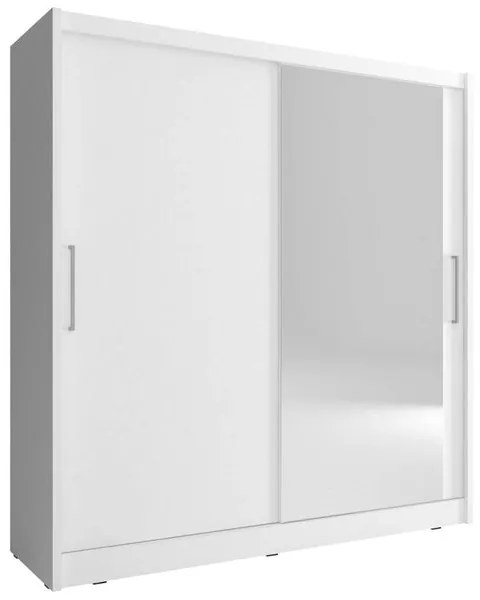 Šatníková skriňa Malaca - 180x200x62 (biela)