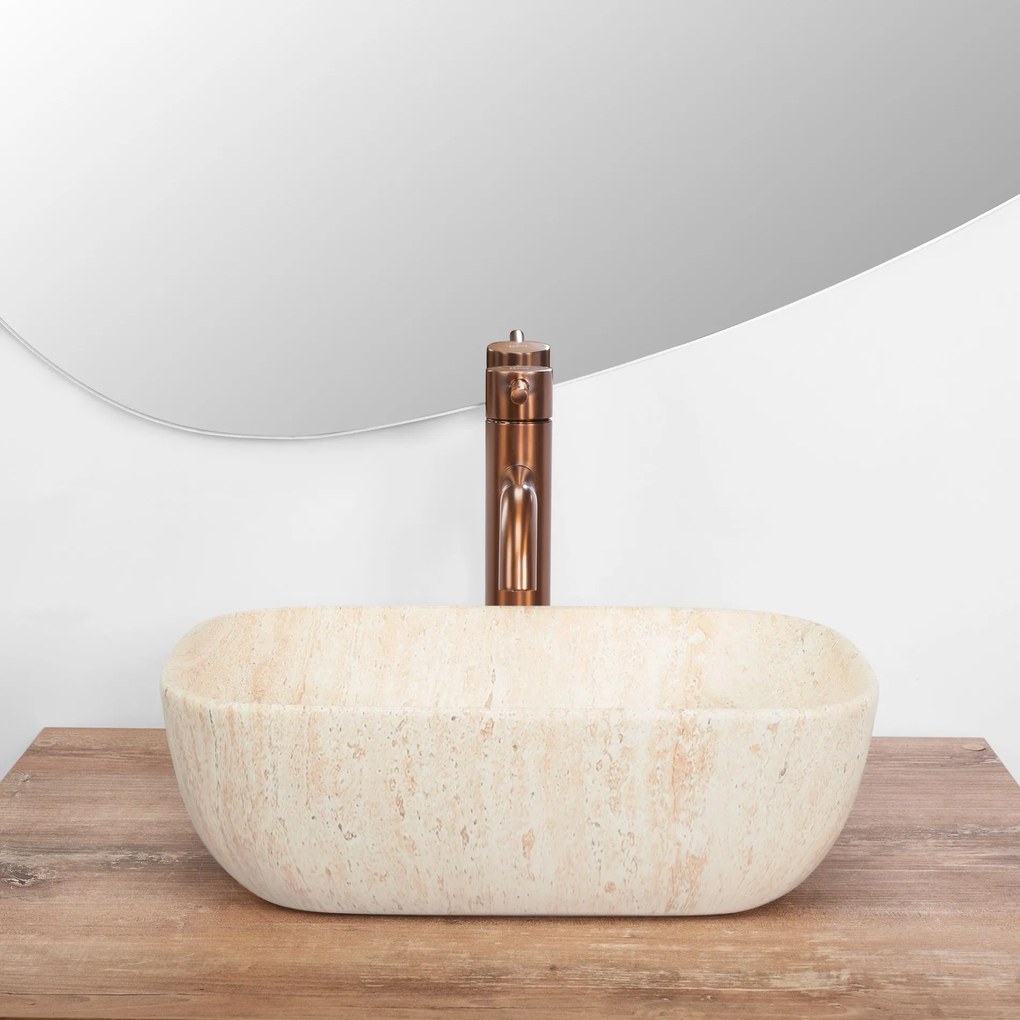 Rea Belinda Mini, umývadlo na dosku 360 x 255 x 115 cm, imitácia kameňa matná, REA-U4700