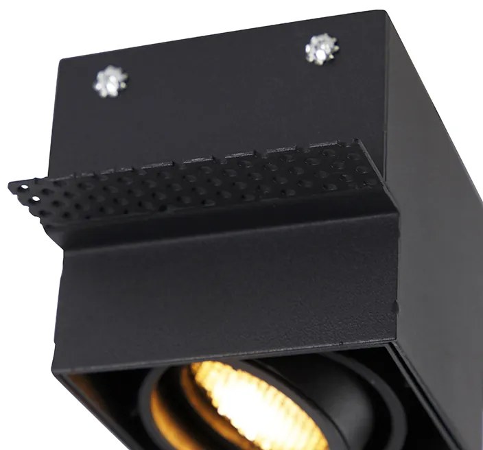 Sada 6 zapustených bodových svetiel čierna nastaviteľná bezrámiková - Oneon Honey