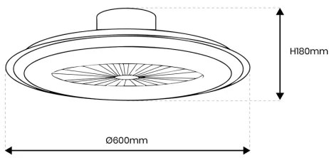 LED Stmievateľné stropné svietidlo s ventilátorom ZONDA LED/48W/230V strieborná + DO