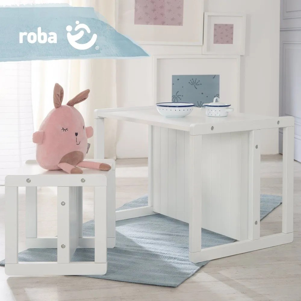 Biela detská lavica Country Style – Roba