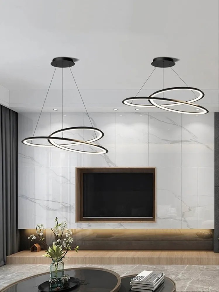 Závesná lampa La Belle XXXI čierna/biela