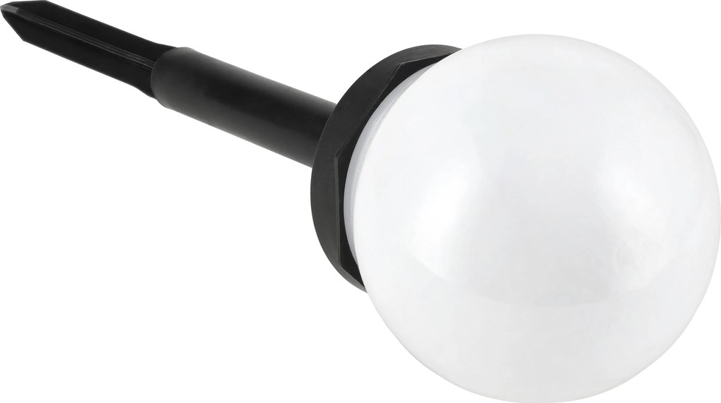 SADA 4 solárnych záhradných lámp, LED, BIELA, 10 cm, vodotesná, IP44