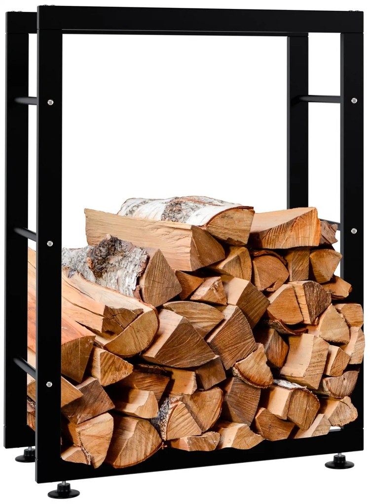 Stojan na drevo Keri V2 25x60x80, čierna