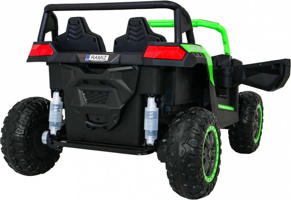Ramiz Buggy ATV Racing pre 2 deti Zelená + pohon 4x4 + diaľkové ovládanie + pomalý štart + MP3 LED