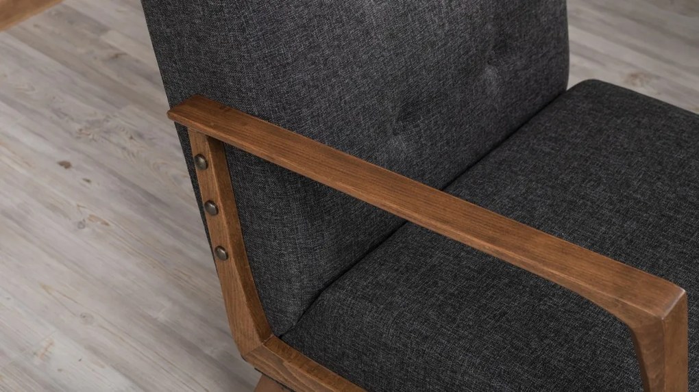 Kreslo Kemer tmavošedé