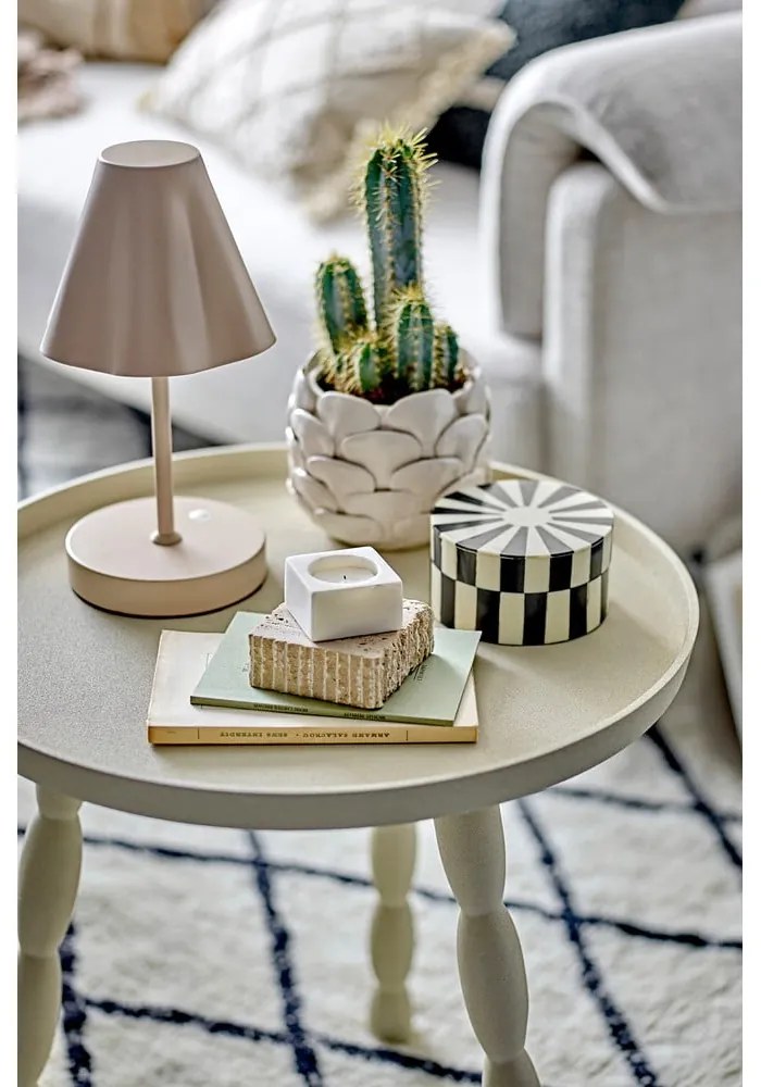 Béžová LED stmievateľná stolová lampa s kovovým tienidlom (výška 28 cm) Lianna – Bloomingville