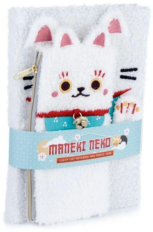 767388 DR Plyšová súprava - peračník + zápisník Maneki Neko Cat Luck