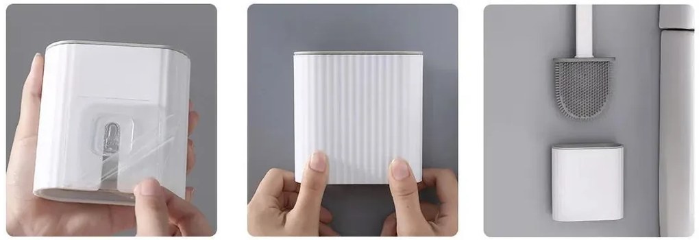 Aqualine Sapho, WC silikónová kefa na postavenie, biela, TF010