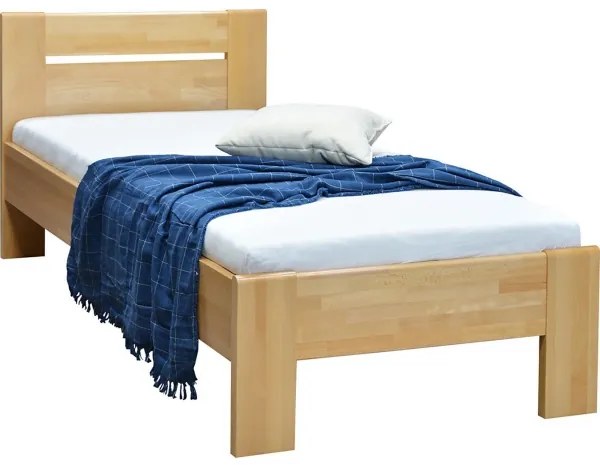 Jednolôžková masívna posteľ AMBER 90×200 cm, buk