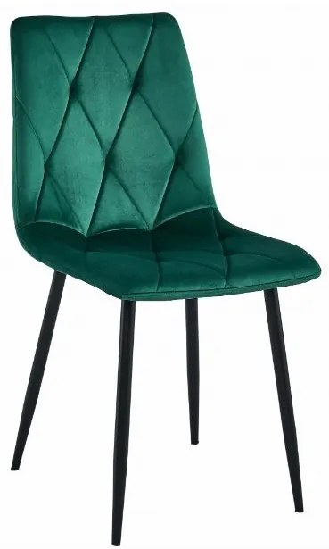 Zamatová stolička Sevilla zelená