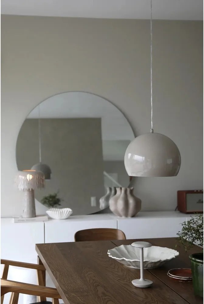 Sivobéžové závesné svietidlo s kovovým tienidlom ø 28 cm Pop – Markslöjd